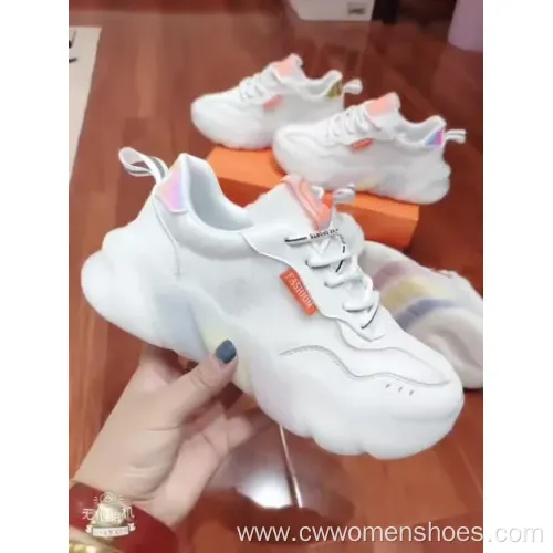 Customize Brand Fly Knitting Ladies Casual Tennis Athletic Shoes